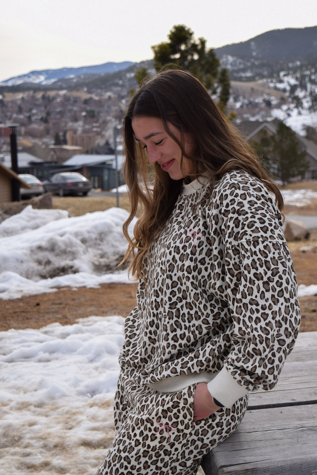 Katie leopard print lounge set