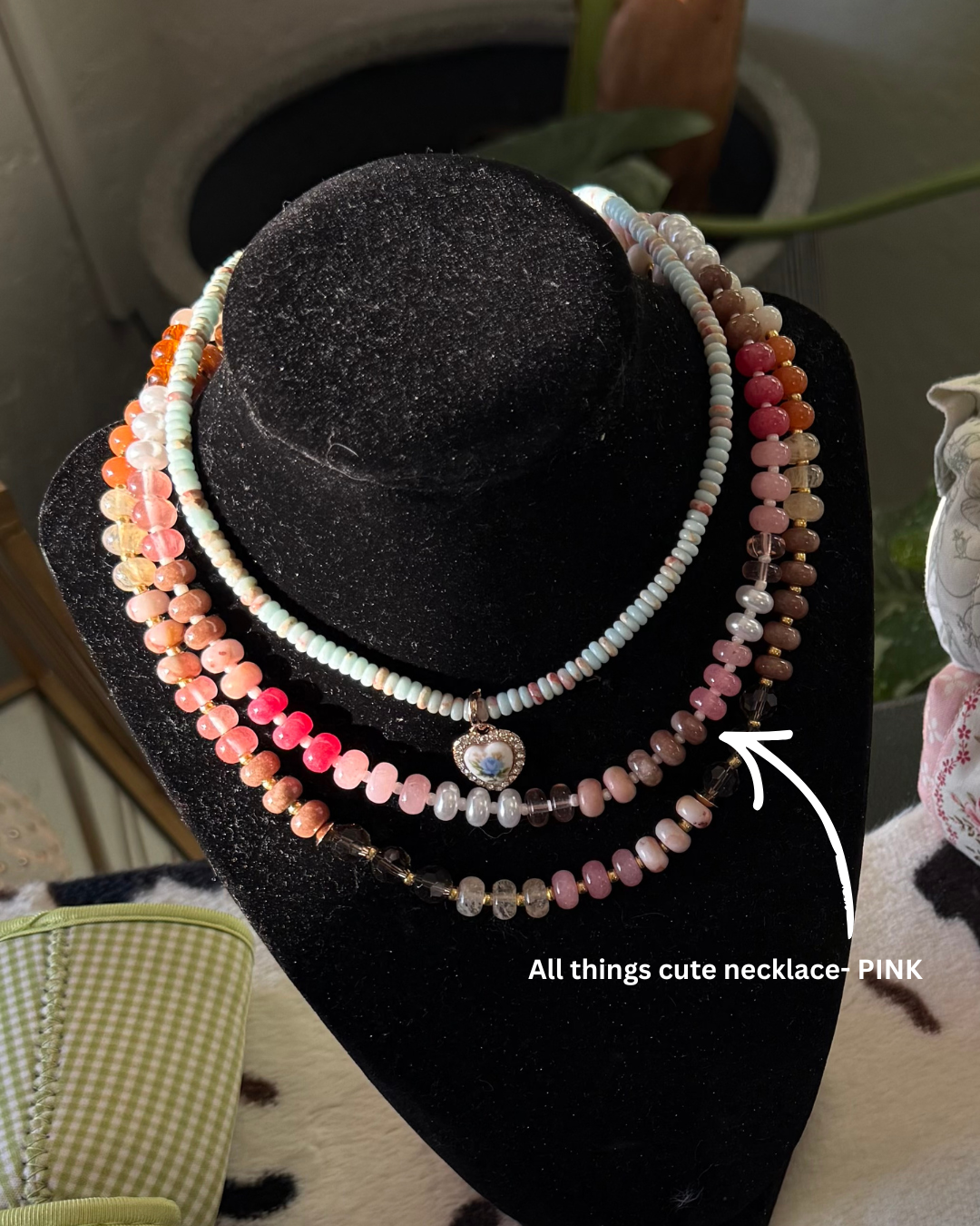 All things cute necklace- PINKS
