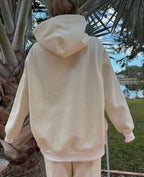 Lemon Cream stripe hoodie