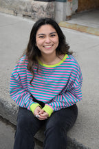 Sarah stripped crewneck