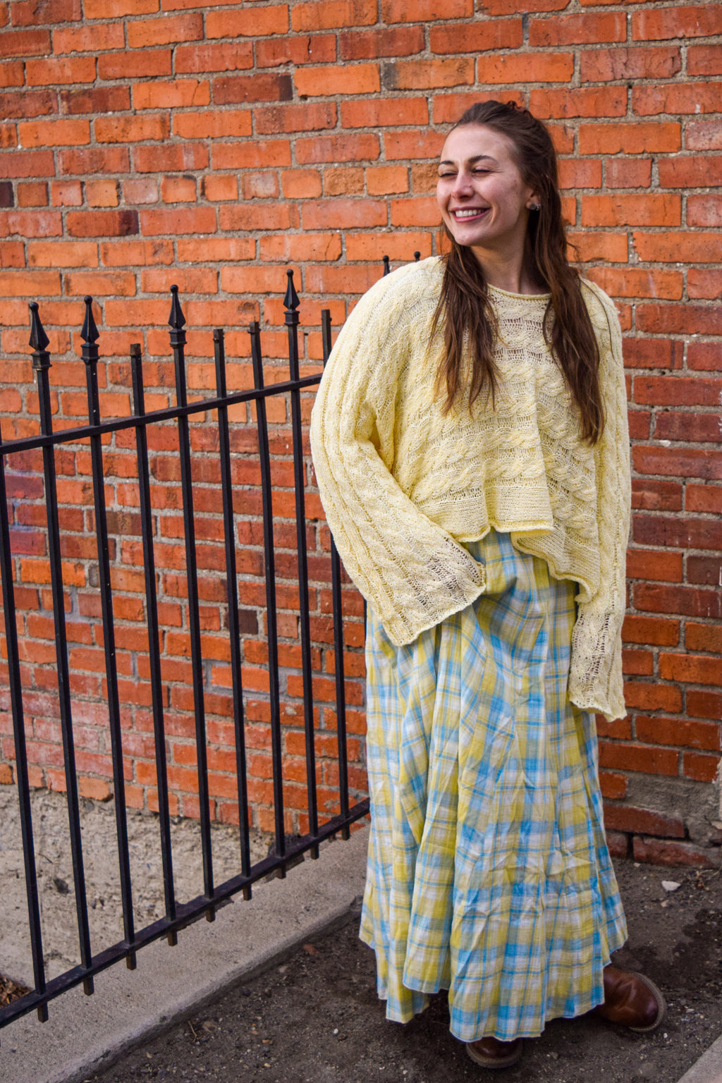 Honey & Sky Plaid Skirt