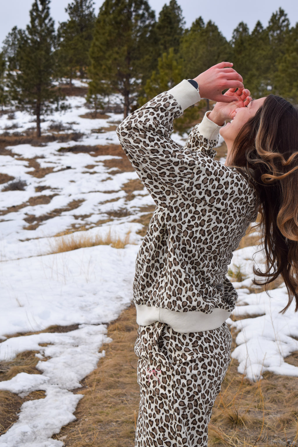 Katie leopard print lounge set