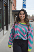 Sarah stripped crewneck