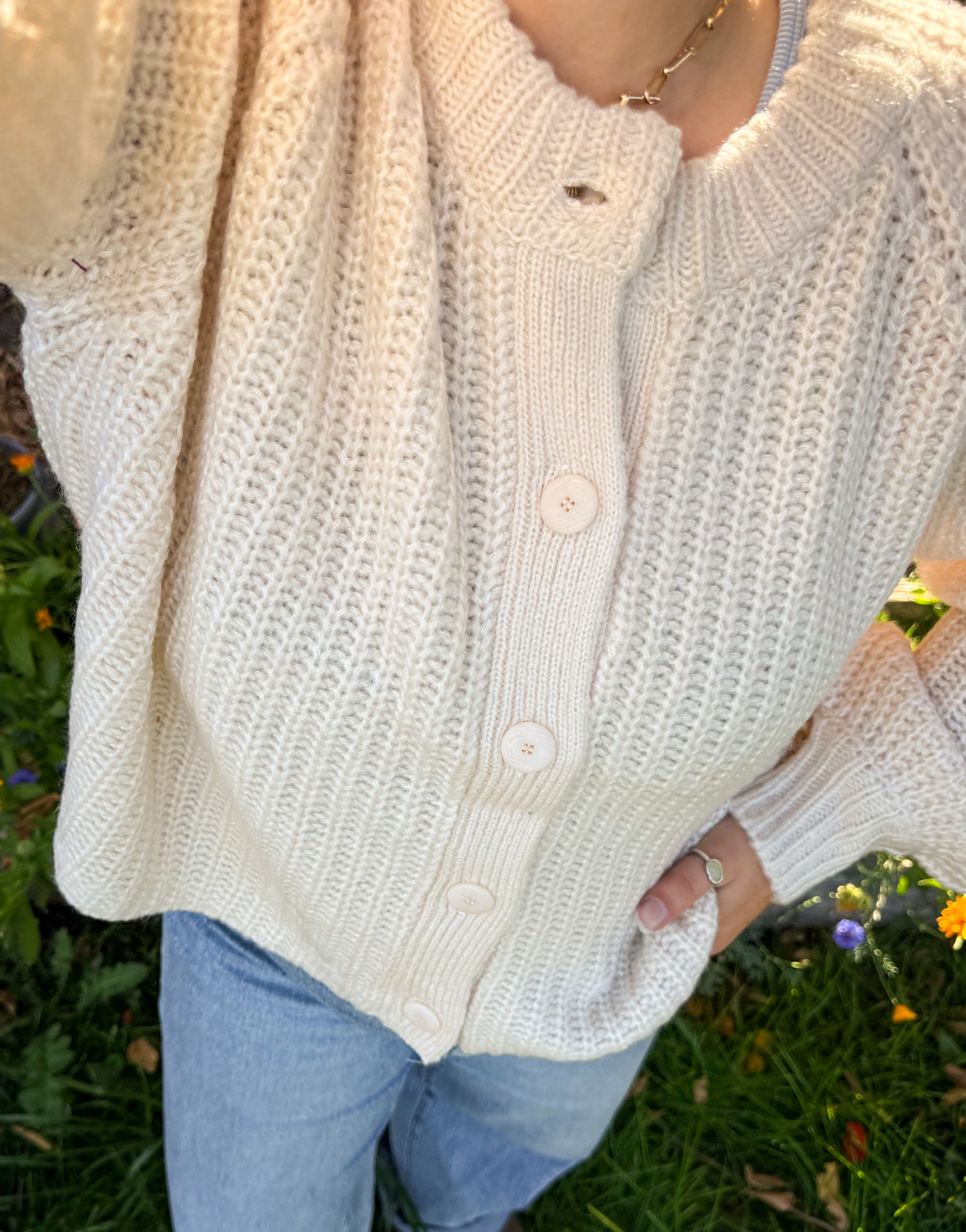 Vanilla latte cardigan