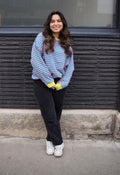 Sarah stripped crewneck