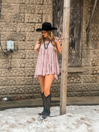 Kailey gingham babydoll dress