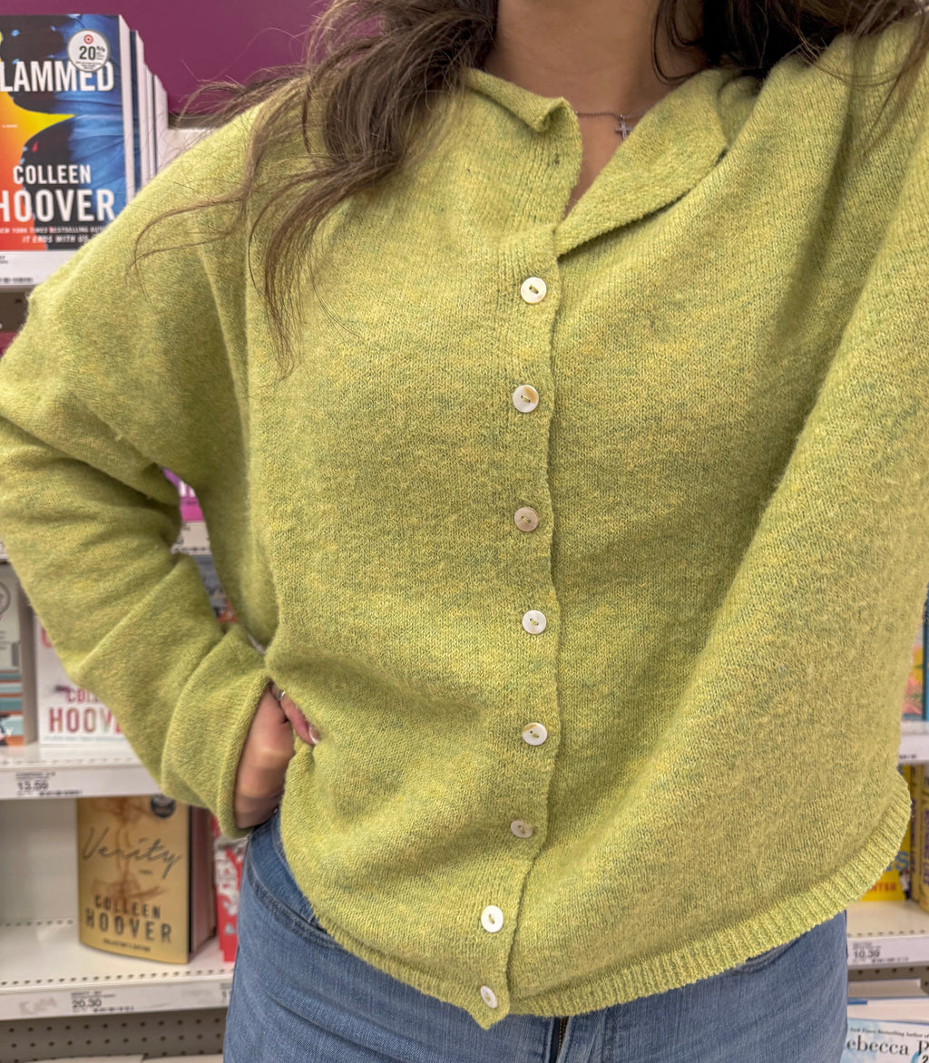 Piper cardigan- LEMONGRASS