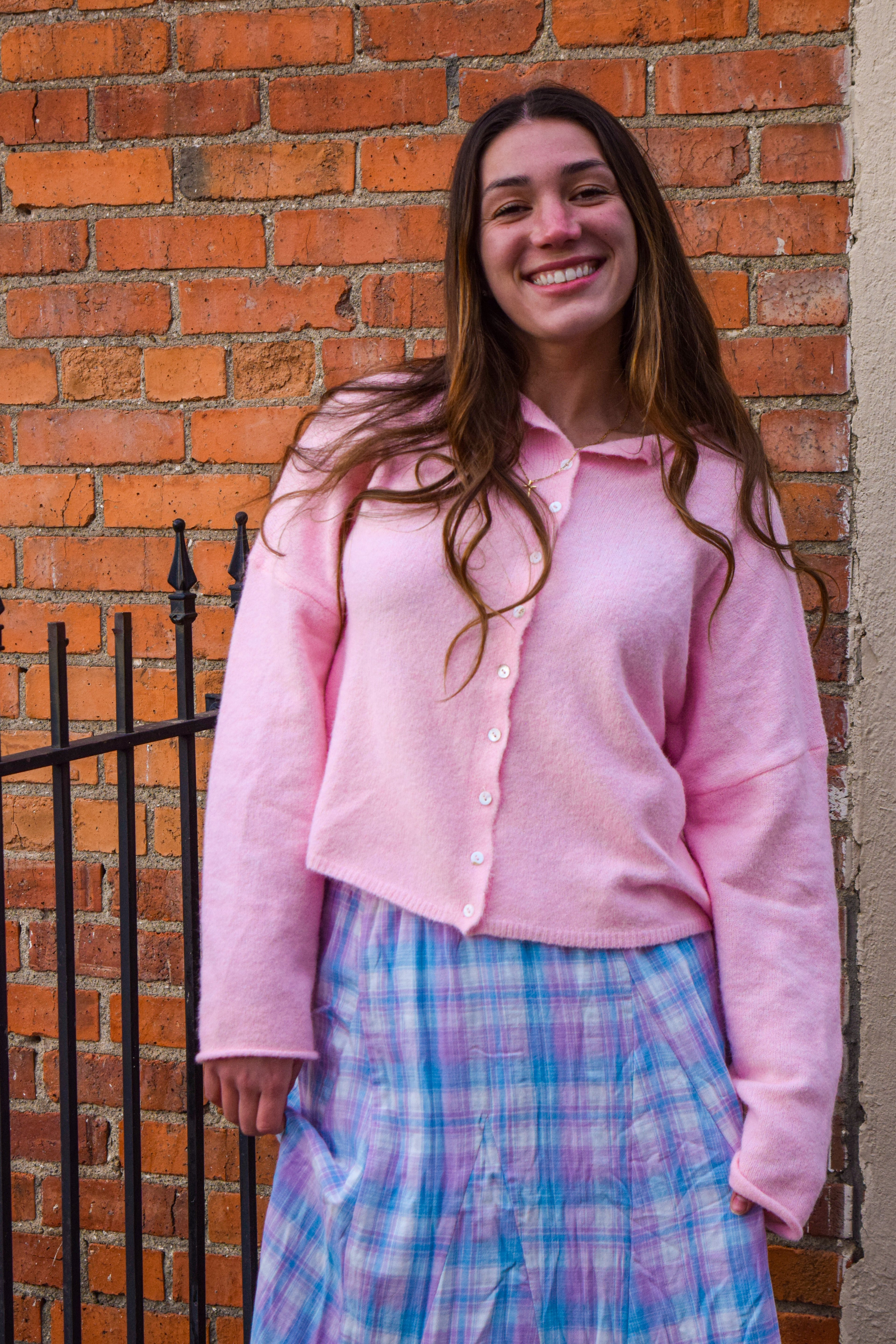 Lavender & Sky Plaid Skirt