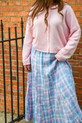 Lavender & Sky Plaid Skirt