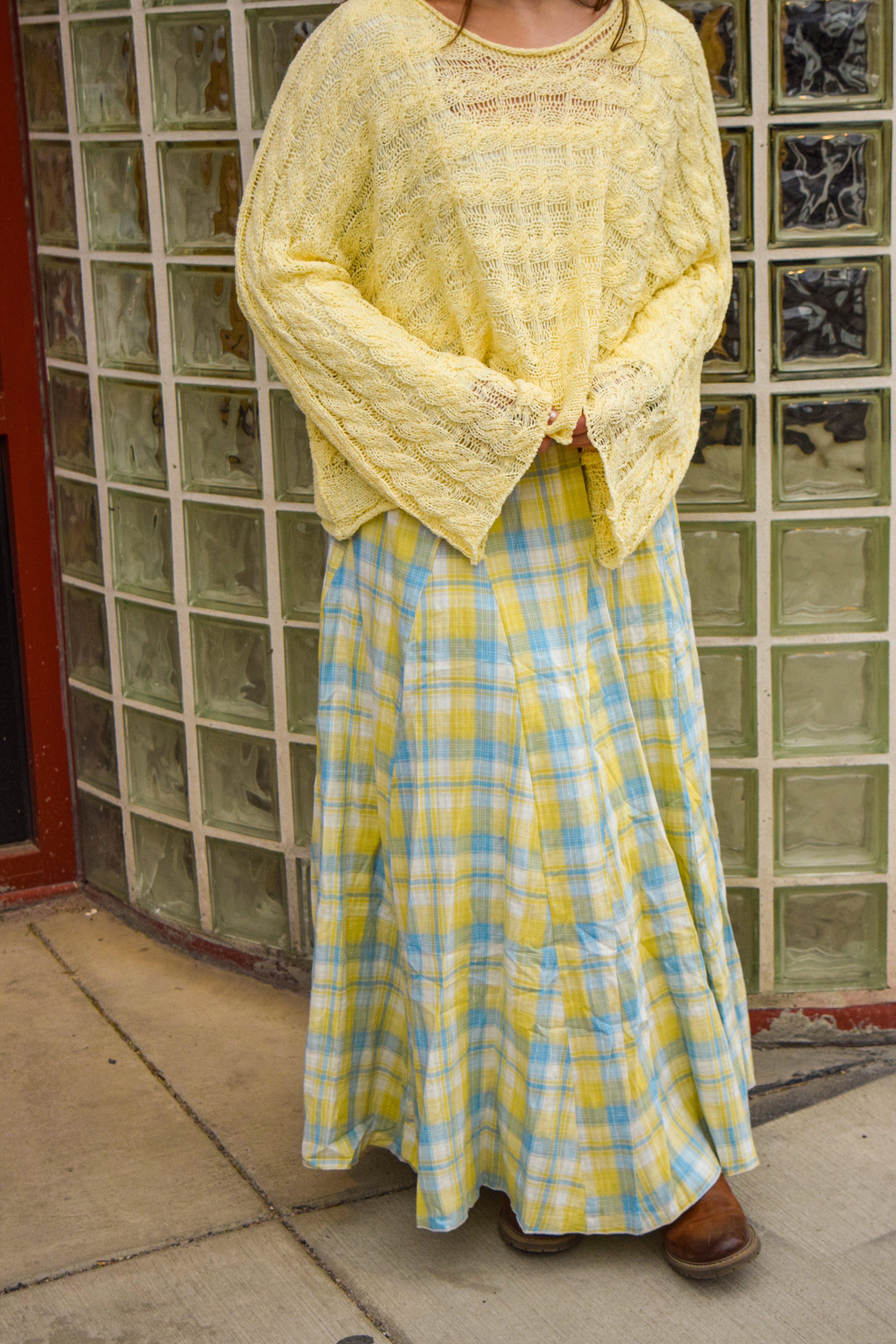 Honey & Sky Plaid Skirt