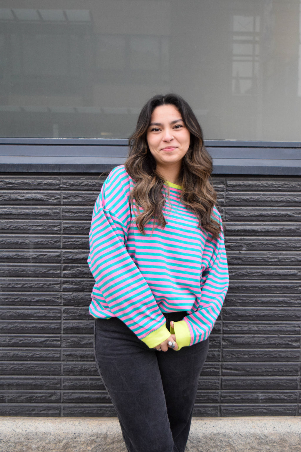 Sarah stripped crewneck