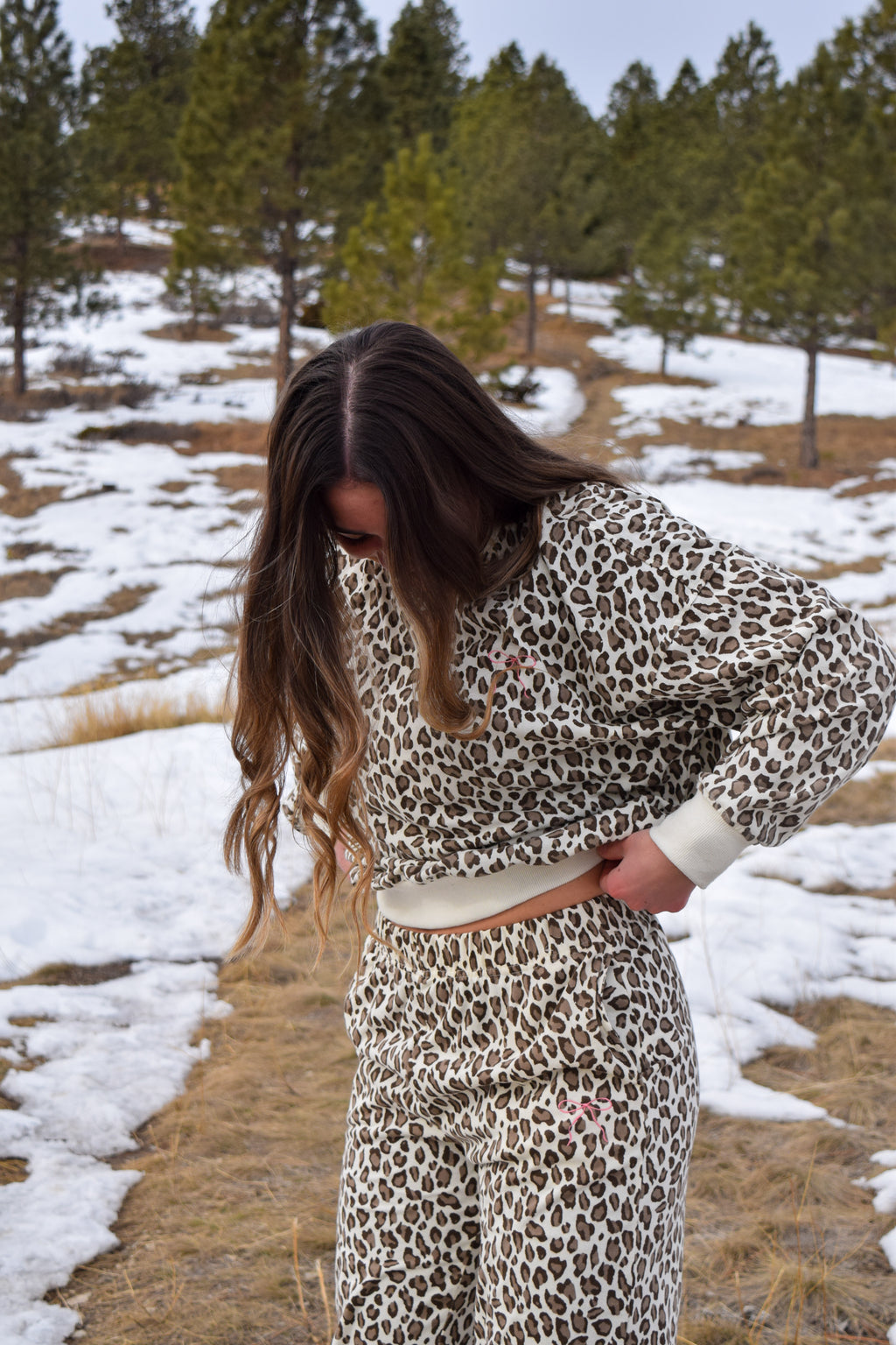 Katie leopard print lounge set