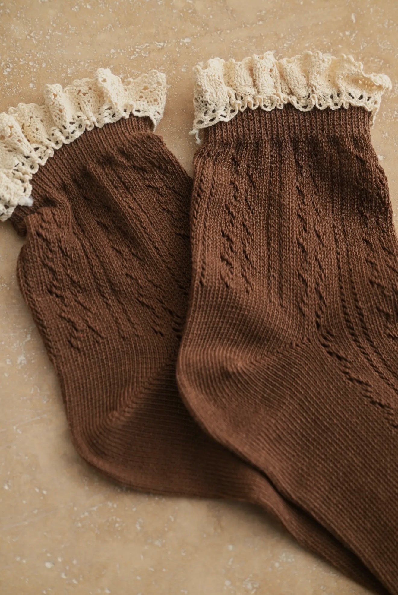 Mocha cottage socks