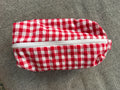 Gingham makeup bag- Red