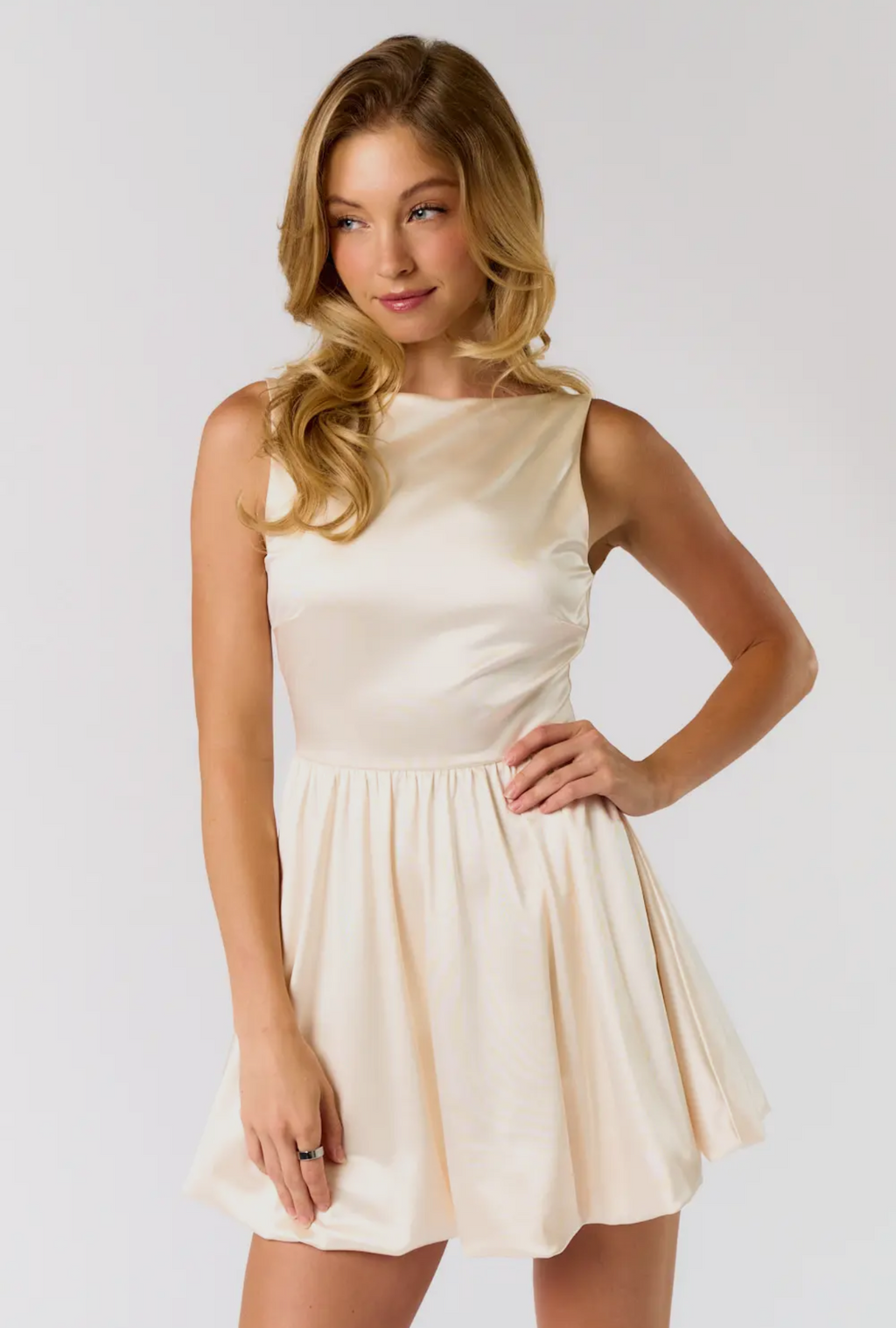 Champagne spritz mini dress
